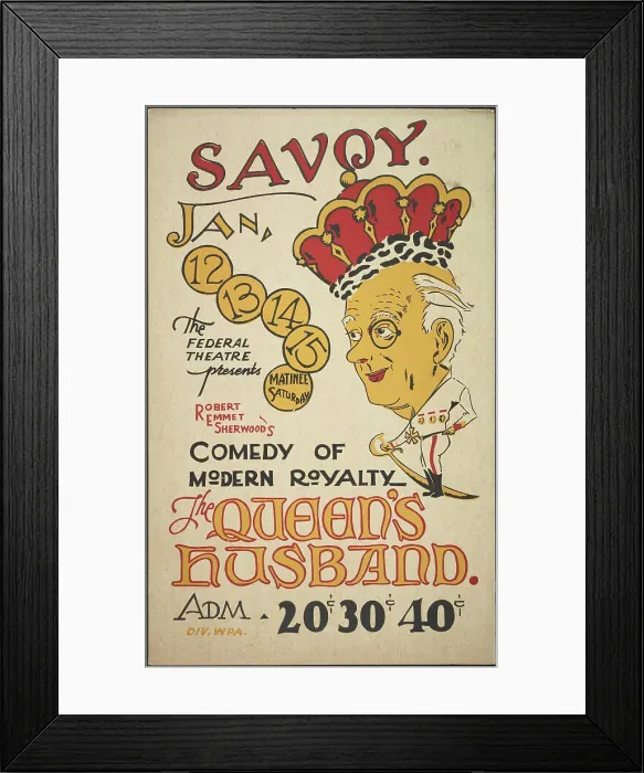 Framed Print : The Queen's Husband, San Diego, 1938. Creator: Unknown Framed Print : The Queen's Husband, San Diego, 1938. Creator: Unknown