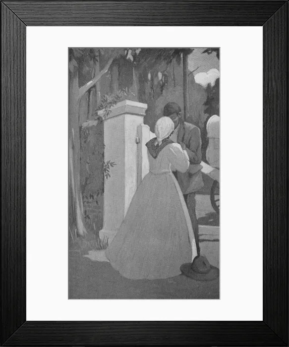 Framed Print : African American couple embracing. 1905. Creator: Unknown Framed Print : African American couple embracing. 1905. Creator: Unknown