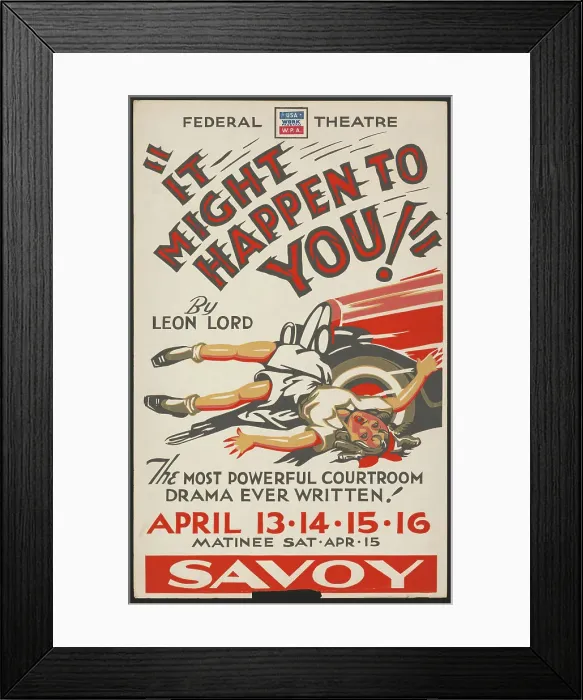Framed Print : It Might Happen to You!, San Diego, 1939. Creator: Unknown Framed Print : It Might Happen to You!, San Diego, 1939. Creator: Unknown