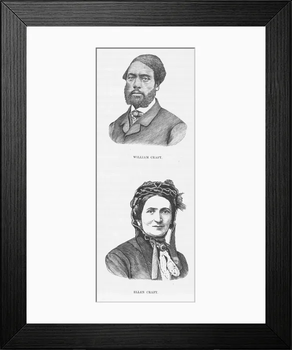 Framed Print : William and Ellen Craft, 1872. Creator: Unknown Framed Print : William and Ellen Craft, 1872. Creator: Unknown