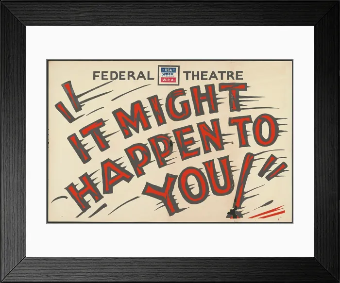 Framed Print : It Might Happen to You!, San Diego, 1939. Creator: Unknown Framed Print : It Might Happen to You!, San Diego, 1939. Creator: Unknown