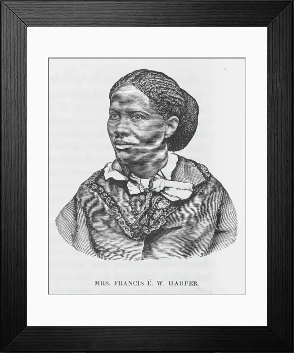 Framed Print : Earnest in the cause; Mrs. Frances E. W. Harper, 1872. Creator: Unknown Framed Print : Earnest in the cause; Mrs. Frances E. W. Harper, 1872. Creator: Unknown