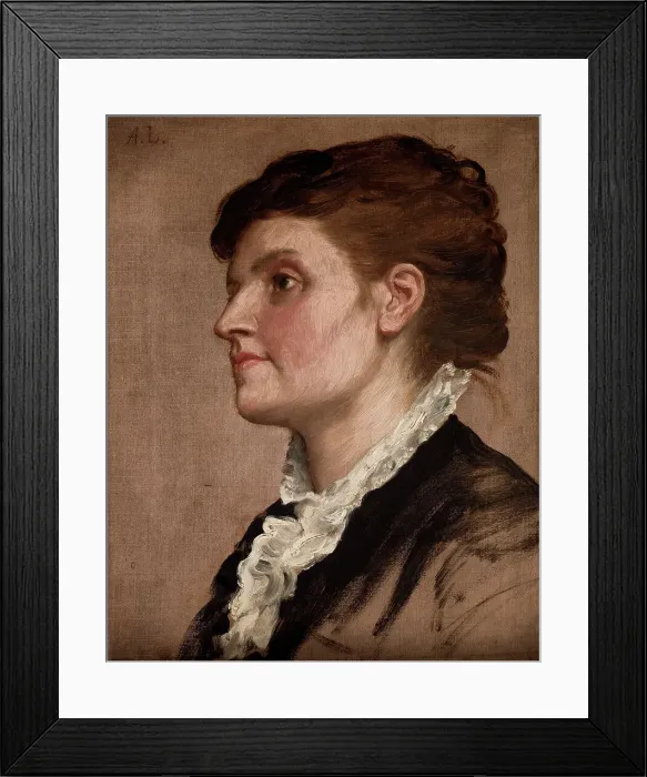 Framed Print : Portrait de femme, c1880. Creator: Alphonse Legros Framed Print : Portrait de femme, c1880. Creator: Alphonse Legros