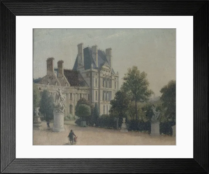 Framed Print : View of the Tuileries Palace, after the fire in the commune: the Pavillon de Flore and... c1880. Creator: Unknown Framed Print : View of the Tuileries Palace, after the fire in the commune: the Pavillon de Flore and... c1880. Creator: Unknown