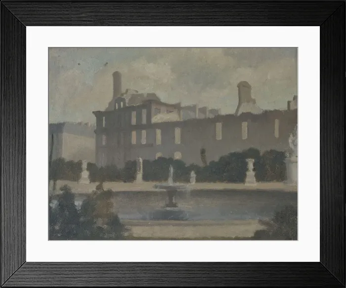 Framed Print : View of the Tuileries Palace, after the fire in the commune: the Marsan pavilion and... c1880. Creator: Unknown Framed Print : View of the Tuileries Palace, after the fire in the commune: the Marsan pavilion and... c1880. Creator: Unknown