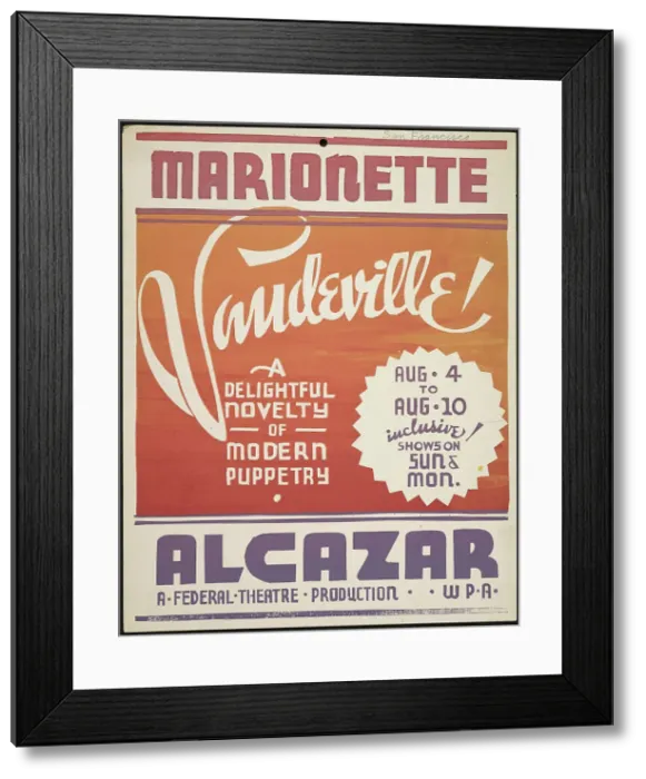 Framed Print : Vaudeville, San Francisco, [193-]. Creator: Unknown