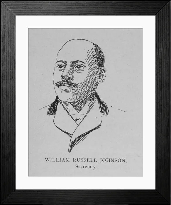 Framed Print : Officers of the League; William Russell Johnson, Secretary, 1892. Creator: Unknown Framed Print : Officers of the League; William Russell Johnson, Secretary, 1892. Creator: Unknown