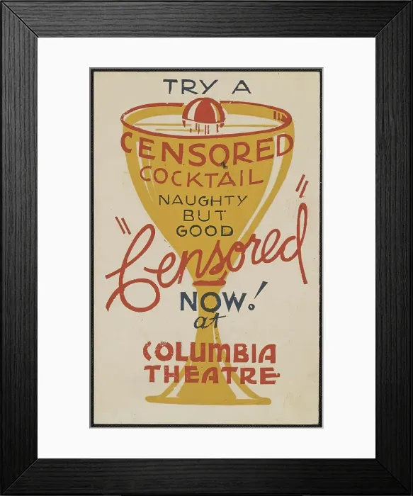 Framed Print : Censored, San Francisco, 1936. Creator: Unknown Framed Print : Censored, San Francisco, 1936. Creator: Unknown