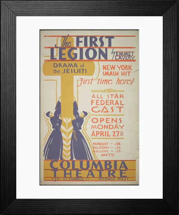 Framed Print : The First Legion, San Francisco, 1936. Creator: Unknown Framed Print : The First Legion, San Francisco, 1936. Creator: Unknown