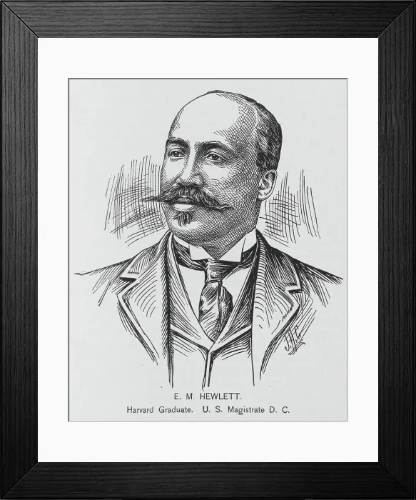 Framed Print : E.M. Hewlett; Harvard Graduate; U.S. Magistrate D.C. 1902. Creator: J. H. Cunningham Framed Print : E.M. Hewlett; Harvard Graduate; U.S. Magistrate D.C. 1902. Creator: J. H. Cunningham