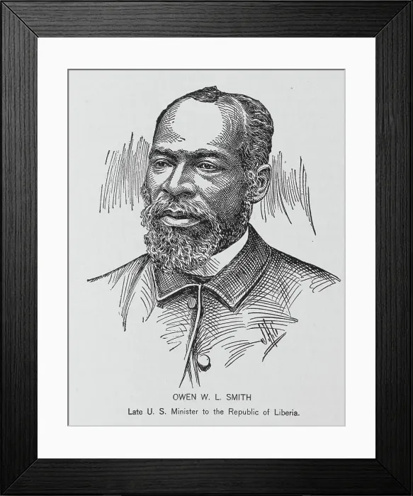 Framed Print : Owen W.L. Smith; Late U.S. Minister to the Republic of Liberia, 1902. Creator: J. H. Cunningham Framed Print : Owen W.L. Smith; Late U.S. Minister to the Republic of Liberia, 1902. Creator: J. H. Cunningham