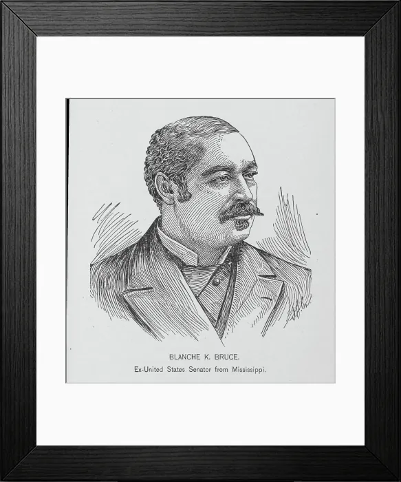 Framed Print : Blanche K. Bruce; Ex-United States Senator from Mississippi, 1902. Creator: J. H. Cunningham Framed Print : Blanche K. Bruce; Ex-United States Senator from Mississippi, 1902. Creator: J. H. Cunningham