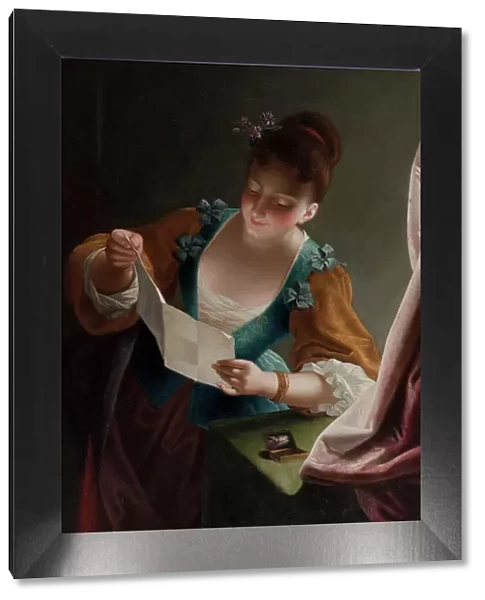 Jeune femme lisant une lettre, d'après Raoux. Creator: Unknown