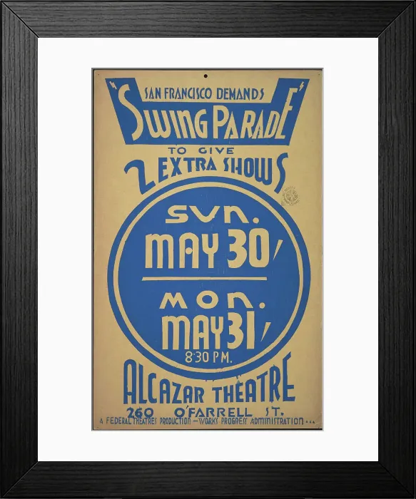Framed Print : Swing Parade, San Francisco, 1937. Creator: Unknown Framed Print : Swing Parade, San Francisco, 1937. Creator: Unknown