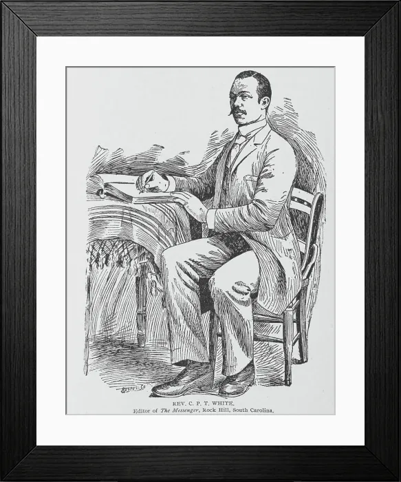 Framed Print : Rev. C.P.T. White; Editor of The Messenger, Rock Hill, South Carolina, 1902. Creator: Unknown Framed Print : Rev. C.P.T. White; Editor of The Messenger, Rock Hill, South Carolina, 1902. Creator: Unknown