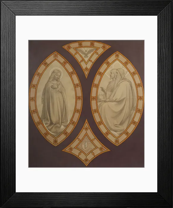 Framed Print : Esquisse pour l'église Saint-Séverin : La Vierge devant la Trinité. Creator: Joseph Félon Framed Print : Esquisse pour l'église Saint-Séverin : La Vierge devant la Trinité. Creator: Joseph Félon