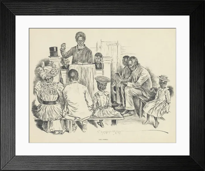 Framed Print : The gospel, 1899. Creator: Jay Campbell Phillips Framed Print : The gospel, 1899. Creator: Jay Campbell Phillips