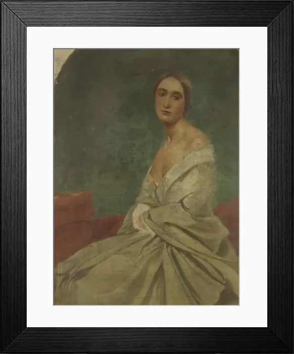 Framed Print : Portrait d'une femme. Creator: Henry Scheffer Framed Print : Portrait d'une femme. Creator: Henry Scheffer