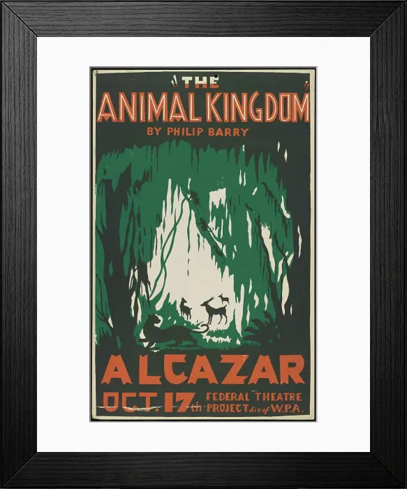 Framed Print : The Animal Kingdom, San Francisco, 1938. Creator: Unknown