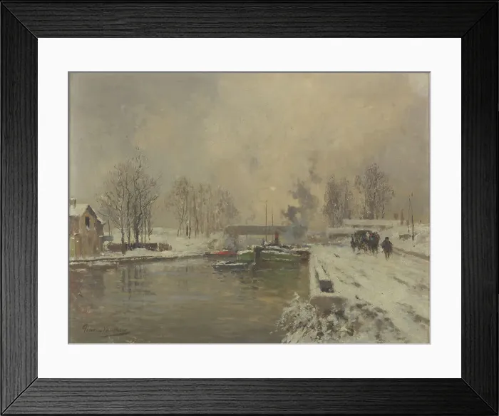 Framed Print : Le Canal Saint Denis, late 19th-early 20th century. Creator: Pierre Vauthier Framed Print : Le Canal Saint Denis, late 19th-early 20th century. Creator: Pierre Vauthier