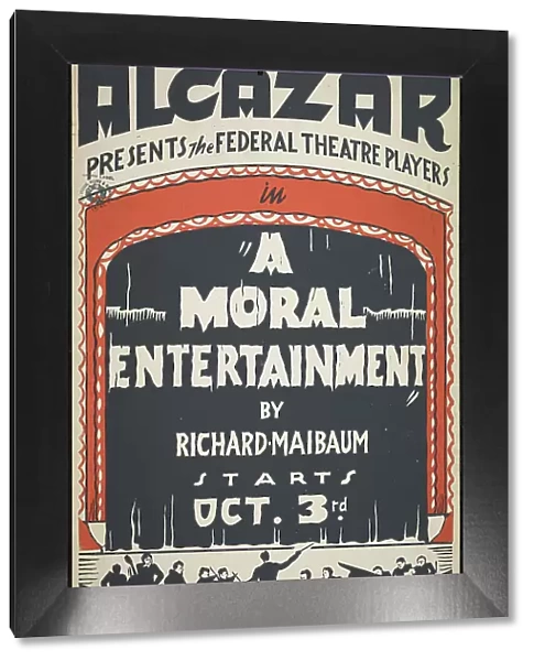 A Moral Entertainment, San Francisco, 1938. Creator: Unknown