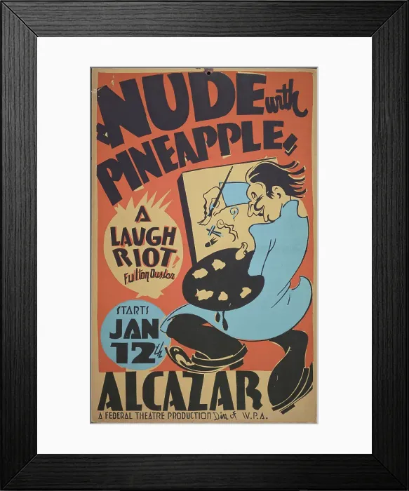 Framed Print : Nude with Pineapple, San Francisco, 1938. Creator: Unknown Framed Print : Nude with Pineapple, San Francisco, 1938. Creator: Unknown