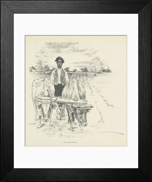 Framed Print : The ploughman, 1899. Creator: Jay Campbell Phillips