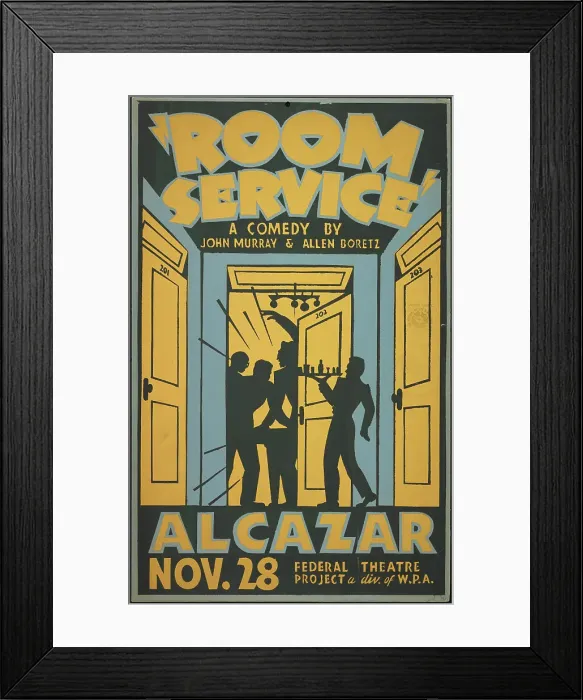 Framed Print : Room Service, San Francisco, 1938. Creator: Unknown Framed Print : Room Service, San Francisco, 1938. Creator: Unknown