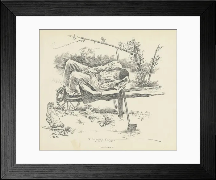 Framed Print : Stolen sweets, 1899. Creator: Jay Campbell Phillips
