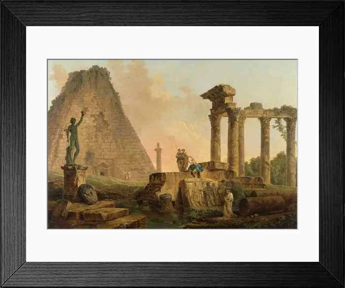 Framed Print : Ruines romaines, 1776. Creator: Hubert Robert Framed Print : Ruines romaines, 1776. Creator: Hubert Robert