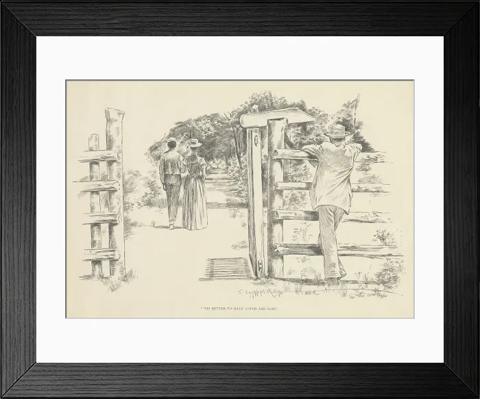 Framed Print : Tis better to have loved and lost, 1899. Creator: Jay Campbell Phillips Framed Print : Tis better to have loved and lost, 1899. Creator: Jay Campbell Phillips