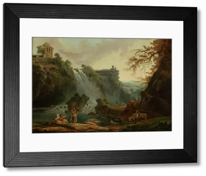 Framed Print : Les Cascatelles de Tivoli, 1776. Creator: Hubert Robert Framed Print : Les Cascatelles de Tivoli, 1776. Creator: Hubert Robert