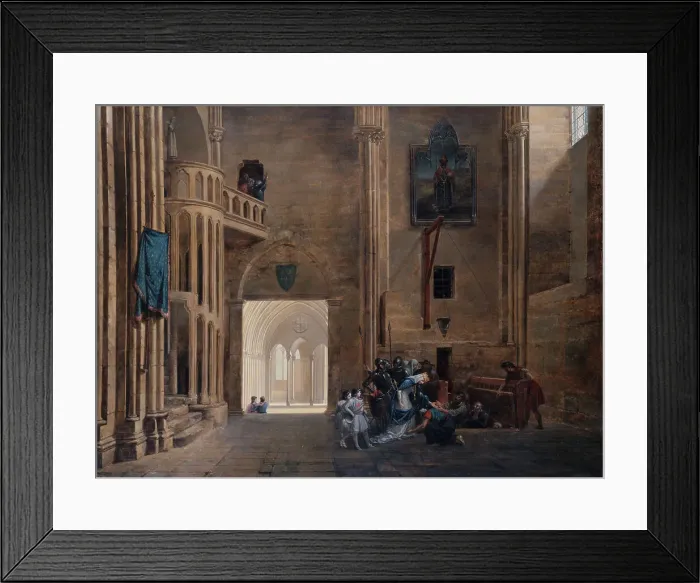 Framed Print : La Reine Blanche de Castille délivrant les prisonniers, 1801. Creator: Francois-Marius Granet Framed Print : La Reine Blanche de Castille délivrant les prisonniers, 1801. Creator: Francois-Marius Granet