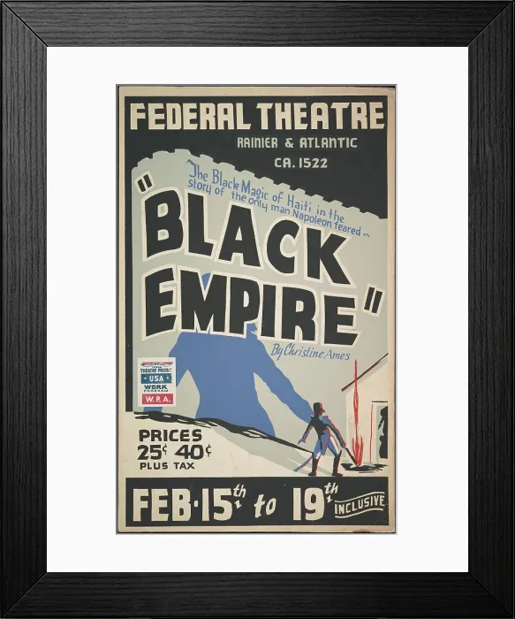 Framed Print : Black Empire, Seattle, 1938. Creator: Unknown Framed Print : Black Empire, Seattle, 1938. Creator: Unknown