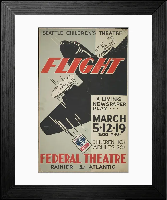 Framed Print : Flight, Seattle, 1938. Creator: Unknown Framed Print : Flight, Seattle, 1938. Creator: Unknown
