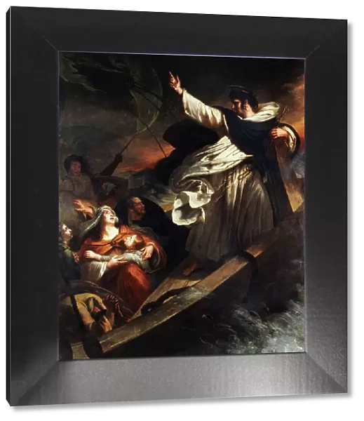 Saint Thomas d'Aquin prêchant la confiance en Dieu pendant la tempête, 1823. Creator: Ary Scheffer