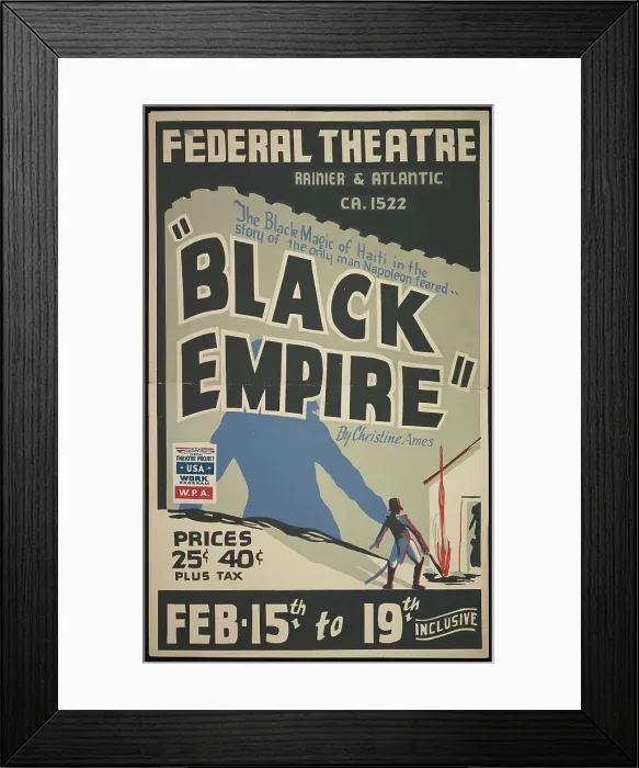 Framed Print : Black Empire, Seattle, 1938. Creator: Unknown Framed Print : Black Empire, Seattle, 1938. Creator: Unknown