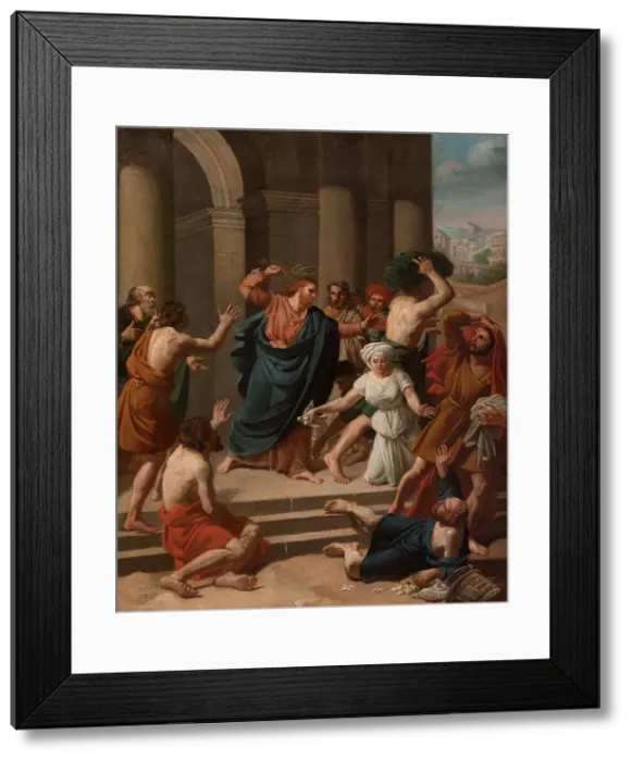 Framed Print : Sketch for the Saint-Eustache church... 1827. Creator: Pierre III Poisson Framed Print : Sketch for the Saint-Eustache church... 1827. Creator: Pierre III Poisson