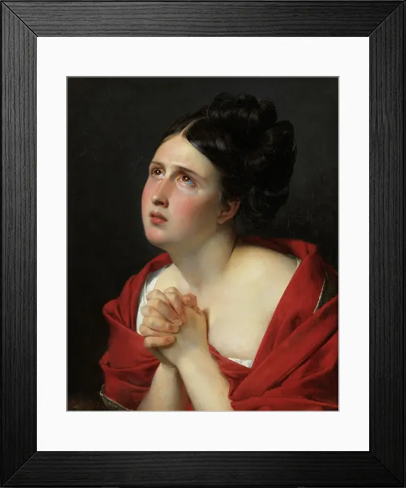 Framed Print : La Suppliante, 1829. Creator: Claude-Marie Dubufe Framed Print : La Suppliante, 1829. Creator: Claude-Marie Dubufe