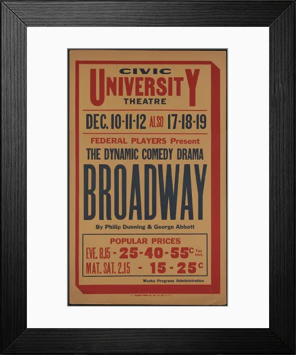 Framed Print : Broadway, Syracuse, NY, 1936. Creator: Unknown Framed Print : Broadway, Syracuse, NY, 1936. Creator: Unknown