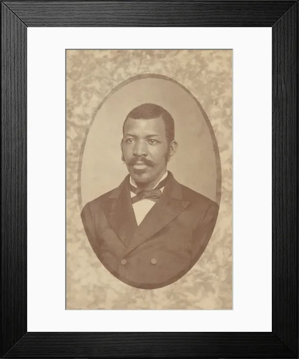 Framed Print : Studio portrait of unidentified man wearing double-breasted jacket, c1870-c1880. Creator: F Wagner & Sons. Studio portrait of unidentified man wearing double-breasted jacket, c1870-c1880. Creator: F Wagner & Sons Framed Print : Studio portrait of unidentified man wearing double-breasted jacket, c1870-c1880. Creator: F Wagner & Sons. Studio portrait of unidentified man wearing double-breasted jacket, c1870-c1880. Creator: F Wagner & Sons