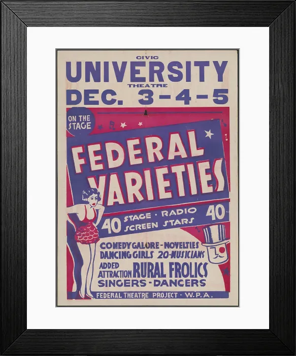 Framed Print : Federal Varieties, Syracuse, NY, 1936. Creator: Unknown Framed Print : Federal Varieties, Syracuse, NY, 1936. Creator: Unknown