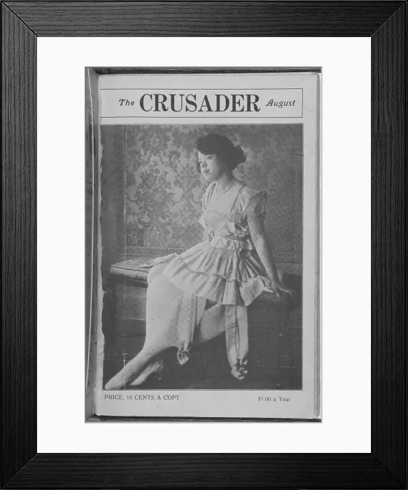 Framed Print : The Crusader, August; Miss Anabel Anderson; Cover page, 1918-1922. Creator: T. H. Green Framed Print : The Crusader, August; Miss Anabel Anderson; Cover page, 1918-1922. Creator: T. H. Green