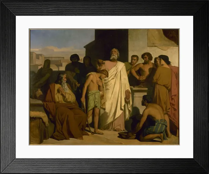 Framed Print : L'onction de David par Samuel, 1842. Creator: Felix Joseph Barrias Framed Print : L'onction de David par Samuel, 1842. Creator: Felix Joseph Barrias
