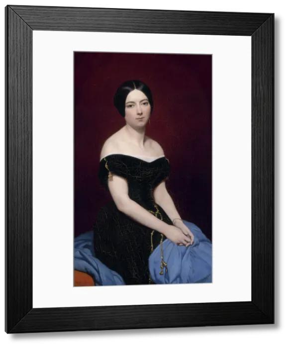 Framed Print : Portrait de Madame Edouard Caillard, 1842. Creator: Ary Scheffer Framed Print : Portrait de Madame Edouard Caillard, 1842. Creator: Ary Scheffer