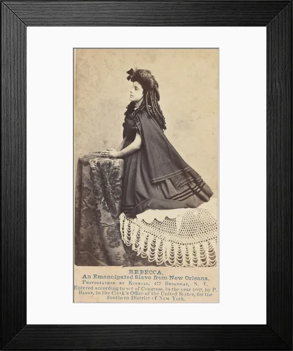 Framed Print : Rebecca, An Emancipated Slave from New Orleans, 1863. Creator: Myron H. Kimball Framed Print : Rebecca, An Emancipated Slave from New Orleans, 1863. Creator: Myron H. Kimball