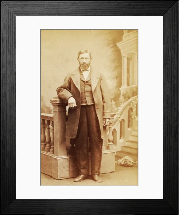 Framed Print : Full-length studio portrait of unidentified man, c1870-c1879. Creator: C. A. Marston Framed Print : Full-length studio portrait of unidentified man, c1870-c1879. Creator: C. A. Marston