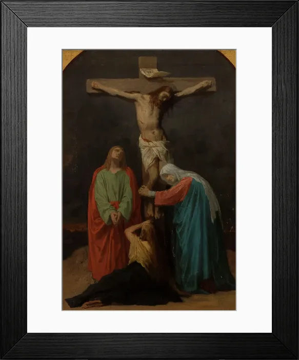 Framed Print : Sketch for the church of Saint-Eustache : Crucifixion, Jesus on the cross, 1856. Creator: Emile Signol Framed Print : Sketch for the church of Saint-Eustache : Crucifixion, Jesus on the cross, 1856. Creator: Emile Signol