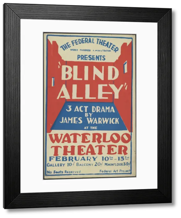 Framed Print : Blind Alley, Waterloo, IA, 1937. Creator: Unknown Framed Print : Blind Alley, Waterloo, IA, 1937. Creator: Unknown