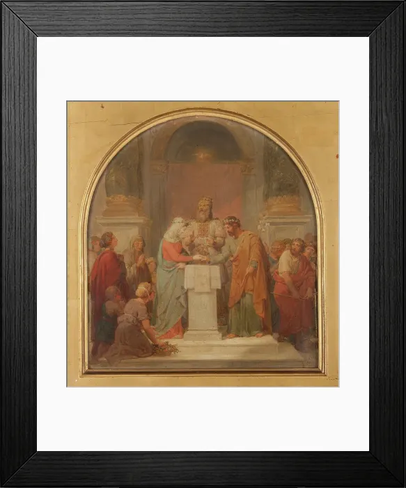 Framed Print : Esquisse pour l'église Saint-Nicolas-du-Chardonnet : Le Mariage de la Vierge, 1857. Creator: Nicolas-Louis-François Gosse Framed Print : Esquisse pour l'église Saint-Nicolas-du-Chardonnet : Le Mariage de la Vierge, 1857. Creator: Nicolas-Louis-François Gosse